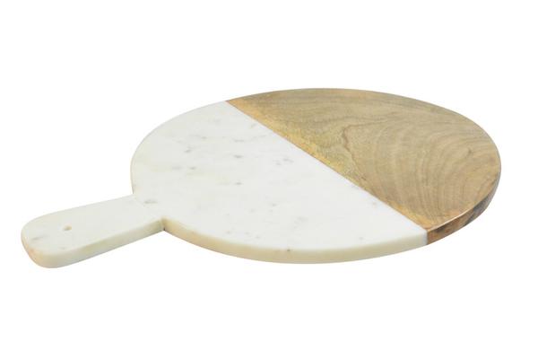 Marble and Mango Wood Pizza Board