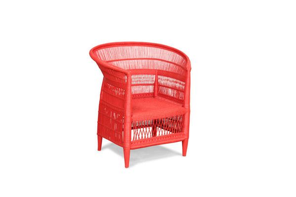 Wicker Malawi Chair, Red